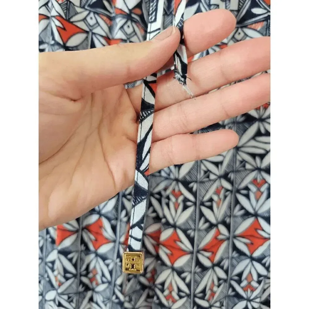 TORY BURCH Poppy Acoma Smocked Strapless Halter Jumpsuit S